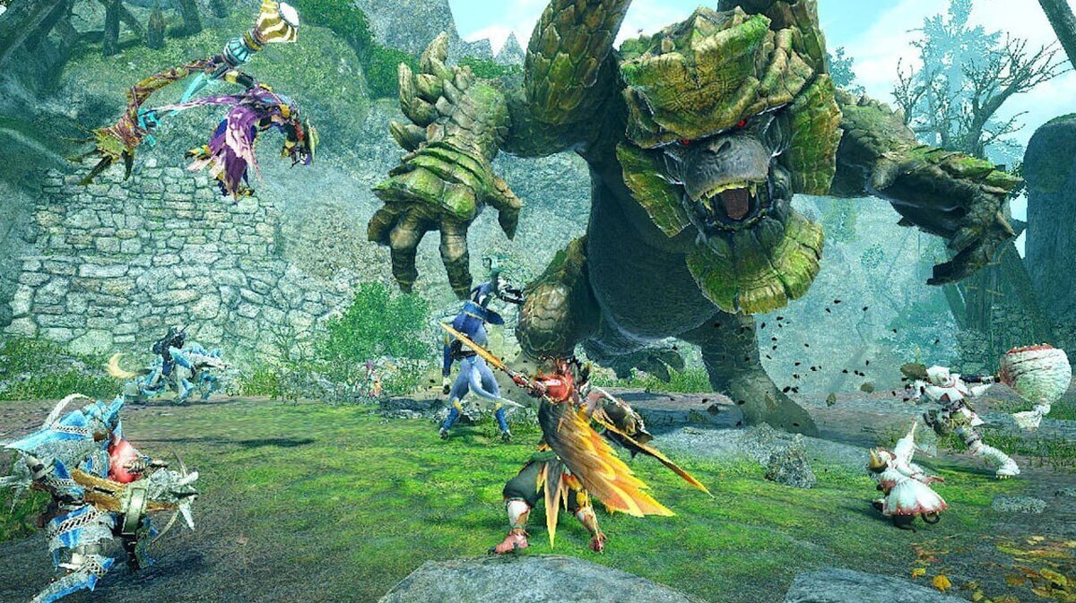 Săn quái vật khổng lồ trong game hành động monster hunter rise 3